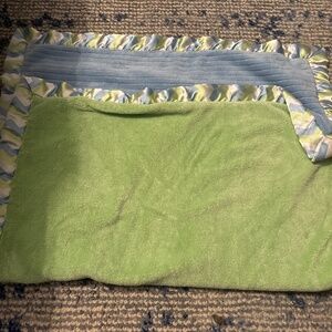 Blue and green baby blanket
